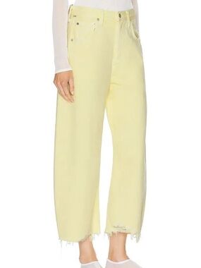 Citizens Of Humanity Ayla Limoncello Yellow Raw Hem Jeans